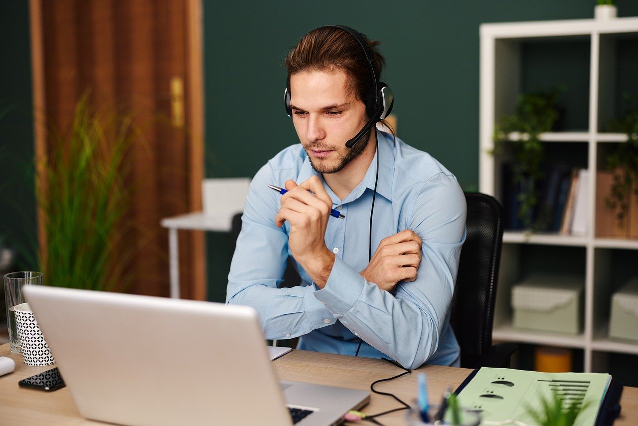 Small Business owner in a virtual meeting